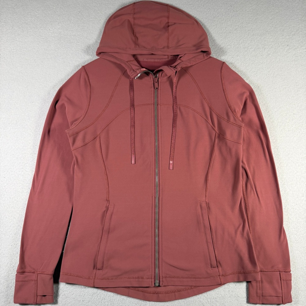 Lululemon Hooded Define Jacket Nulu Terracotta Clay W4BQYS Size 14 Sportswear